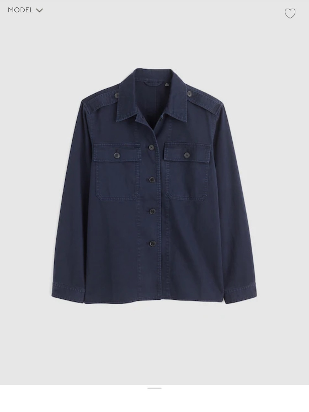 Madewell Navy Utility Shirt Jacket - Women